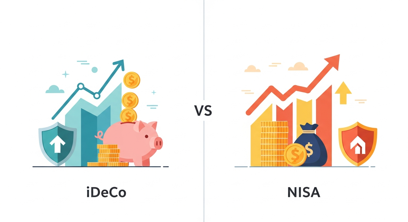 iDeCoとNISAはどっちを先に始めるべき？違いと選び方のイメージ画像