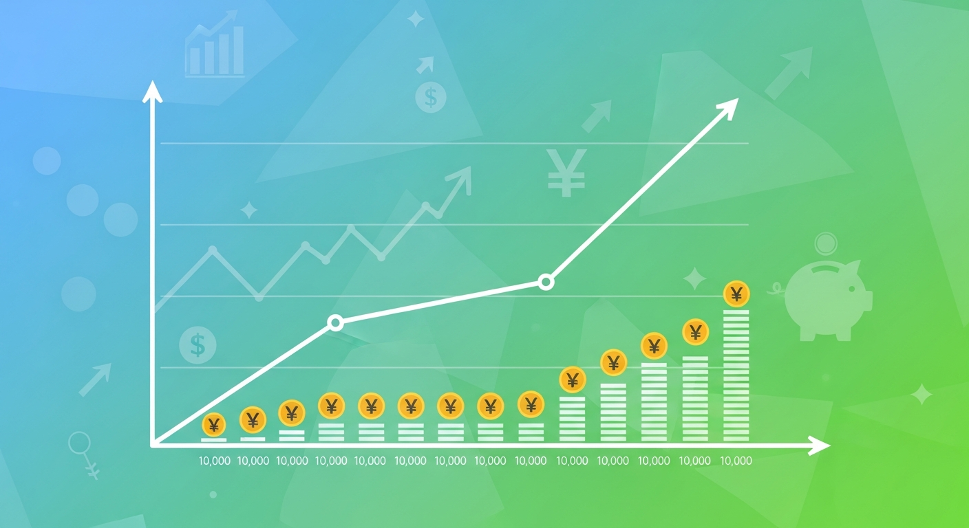 月1万円の積立投資で資産はいくら増える？シミュレーションで徹底解説のイメージ画像